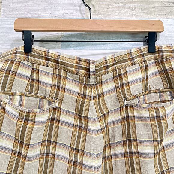 Tommy Bahama Relax 11" Linen Pro Leisure Consultant Shorts Brown Plaid Mens 42 - Picture 5 of 8